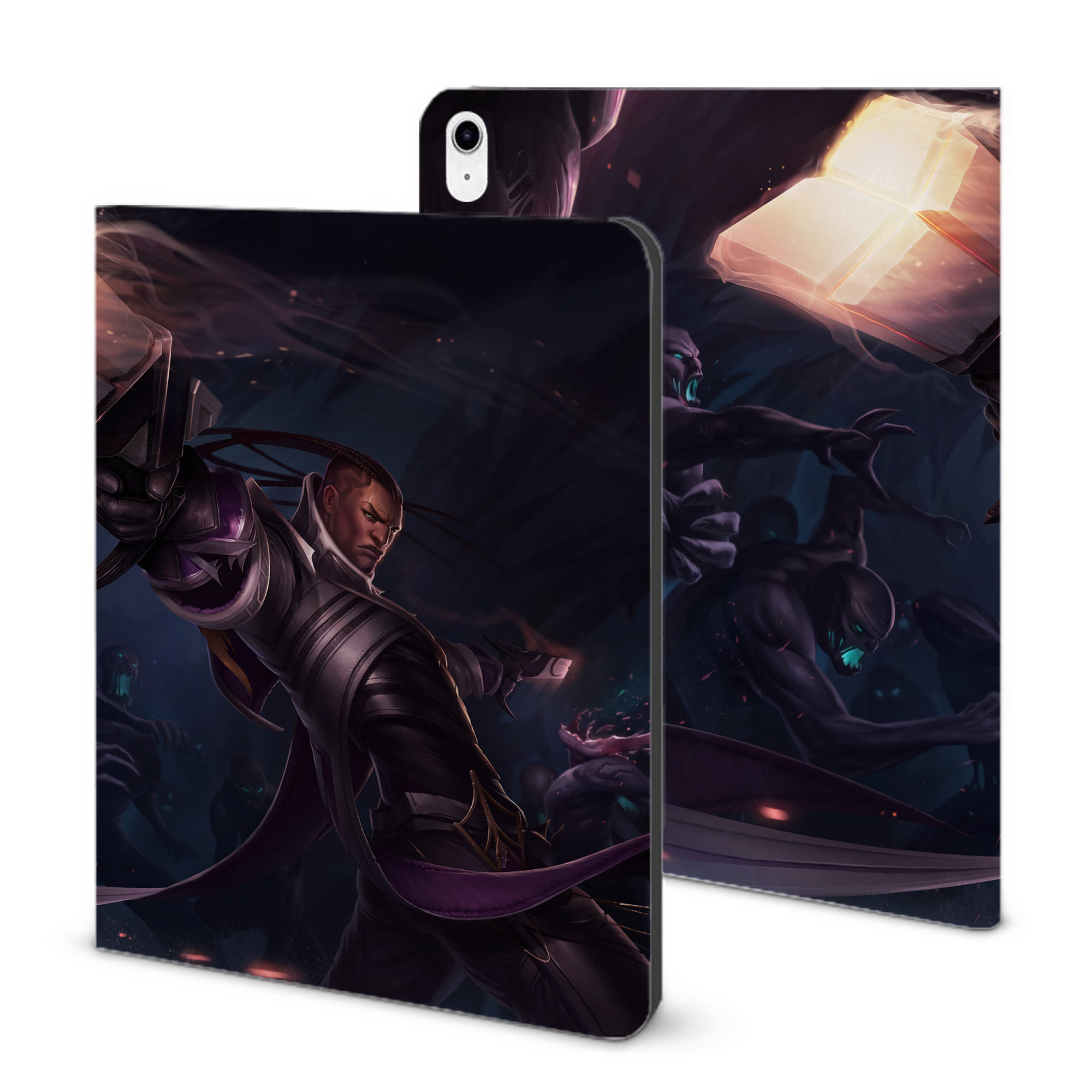 （画像用） リーグ・オブ・レジェンド League of Legends LOL IPad ケース ブック型 PUレザー TPU 耐衝撃 軽量 薄型 ペン収納なし 全面保護 IPad 各モデル対応